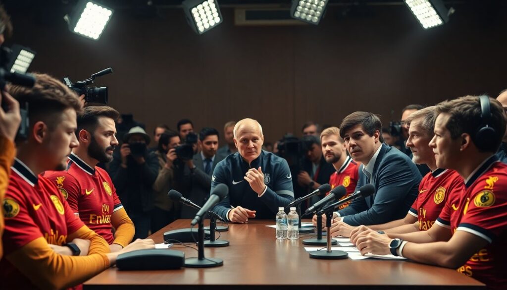 Влияние пресс-конференций на динамику команды и мотивацию игроков - иллюстрация