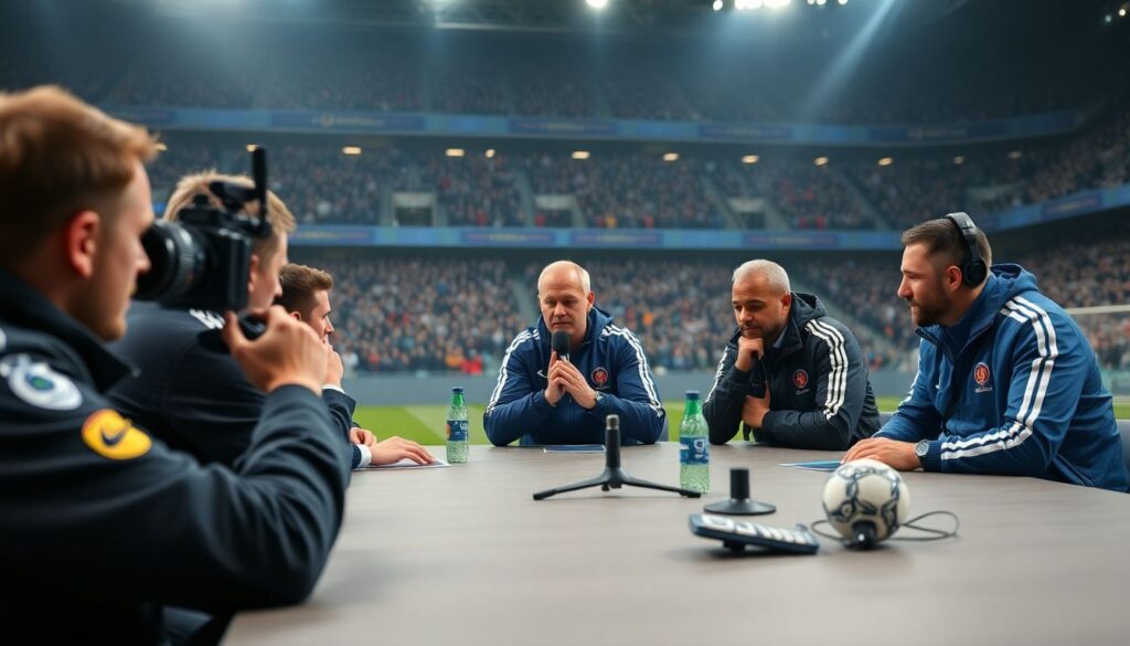 Как тренеры используют пресс-конференции для мотивации команды - иллюстрация