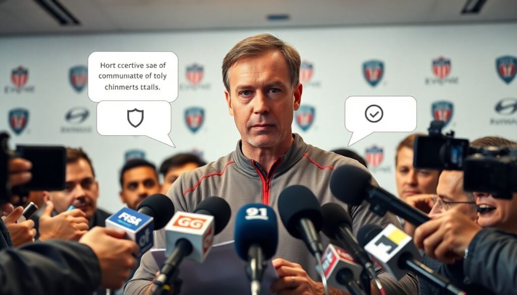 Какие фразы не стоит использовать главному тренеру во время пресс-конференции - иллюстрация