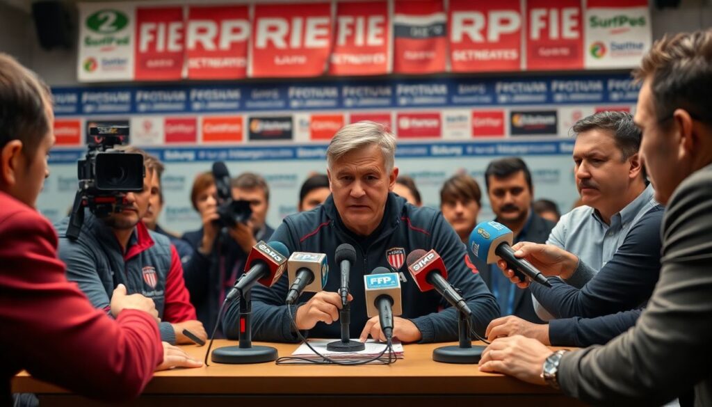 Почему иногда тренеры избегают вопросов журналистов - иллюстрация