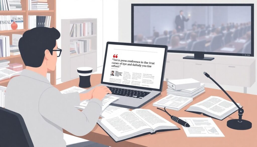 Как правильно цитировать пресс-конференции в статьях - иллюстрация