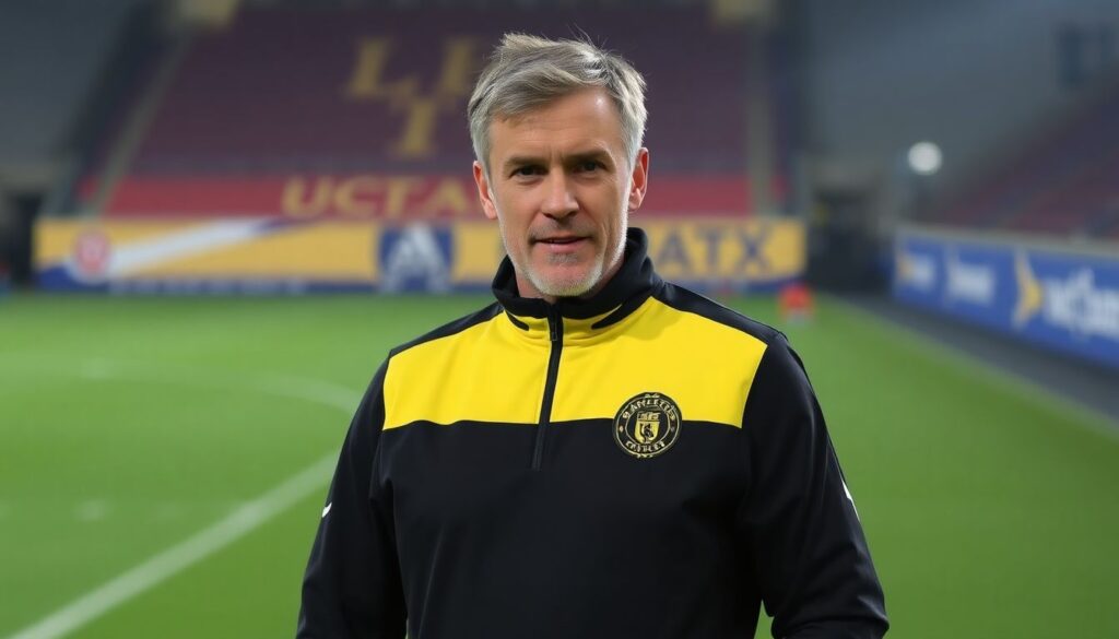 Процесс подготовки главного тренера к пресс-конференции - иллюстрация