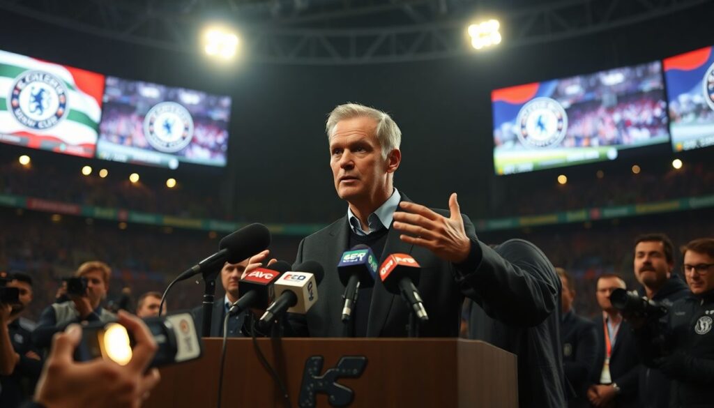 Как тренеры управляют эмоциональным фоном команды на пресс-конференциях - иллюстрация