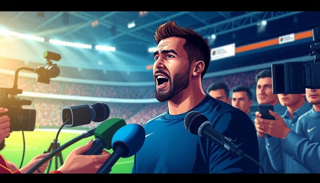 Как публика реагирует на различия в интервью после матчей - иллюстрация